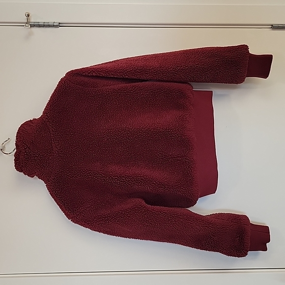 Iris Crop Sherpa Teddy bear bomber Baseball jacket - Small - Picture 6 of 13